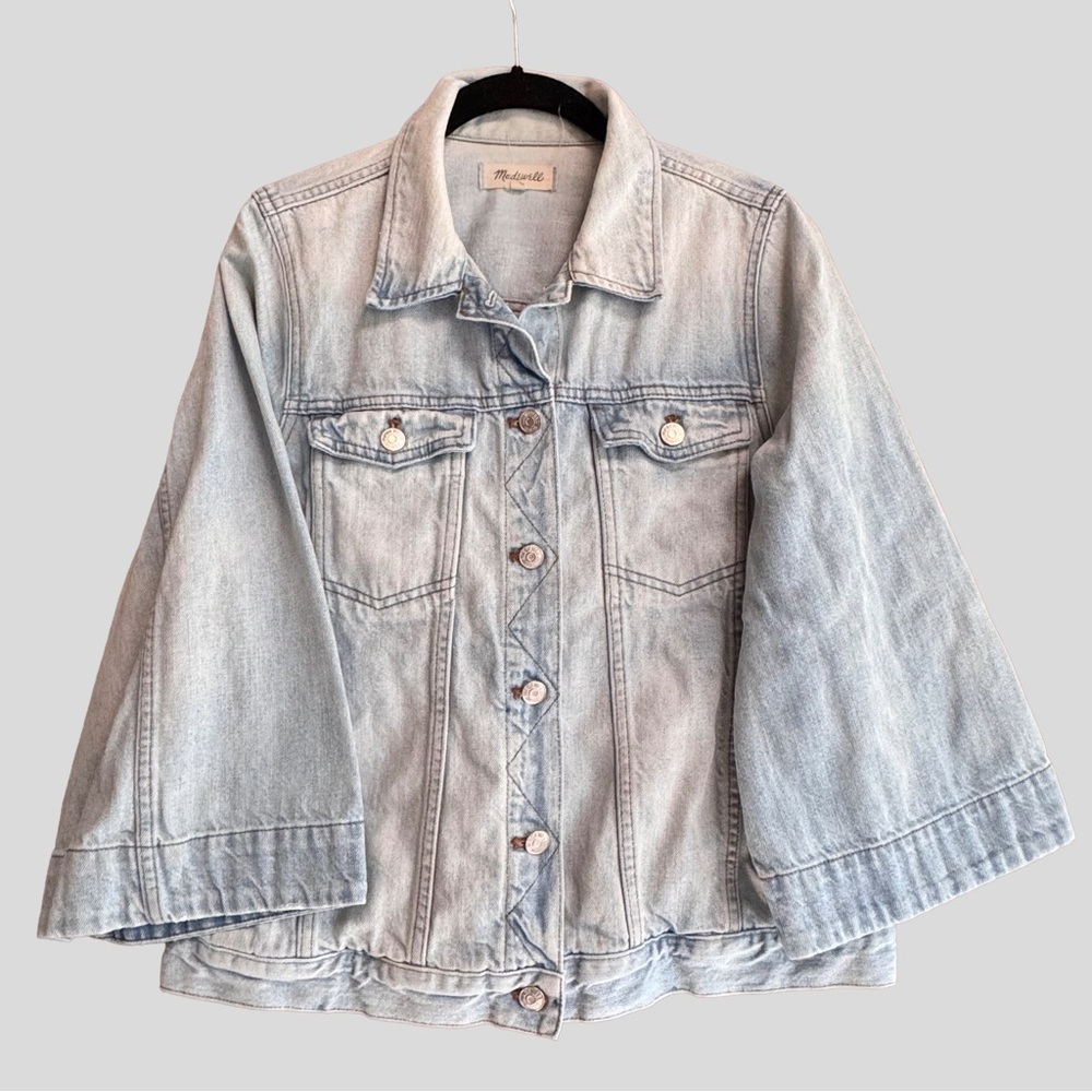 Madewell Bell-Sleeve Light Blue Denim Jean Jacket